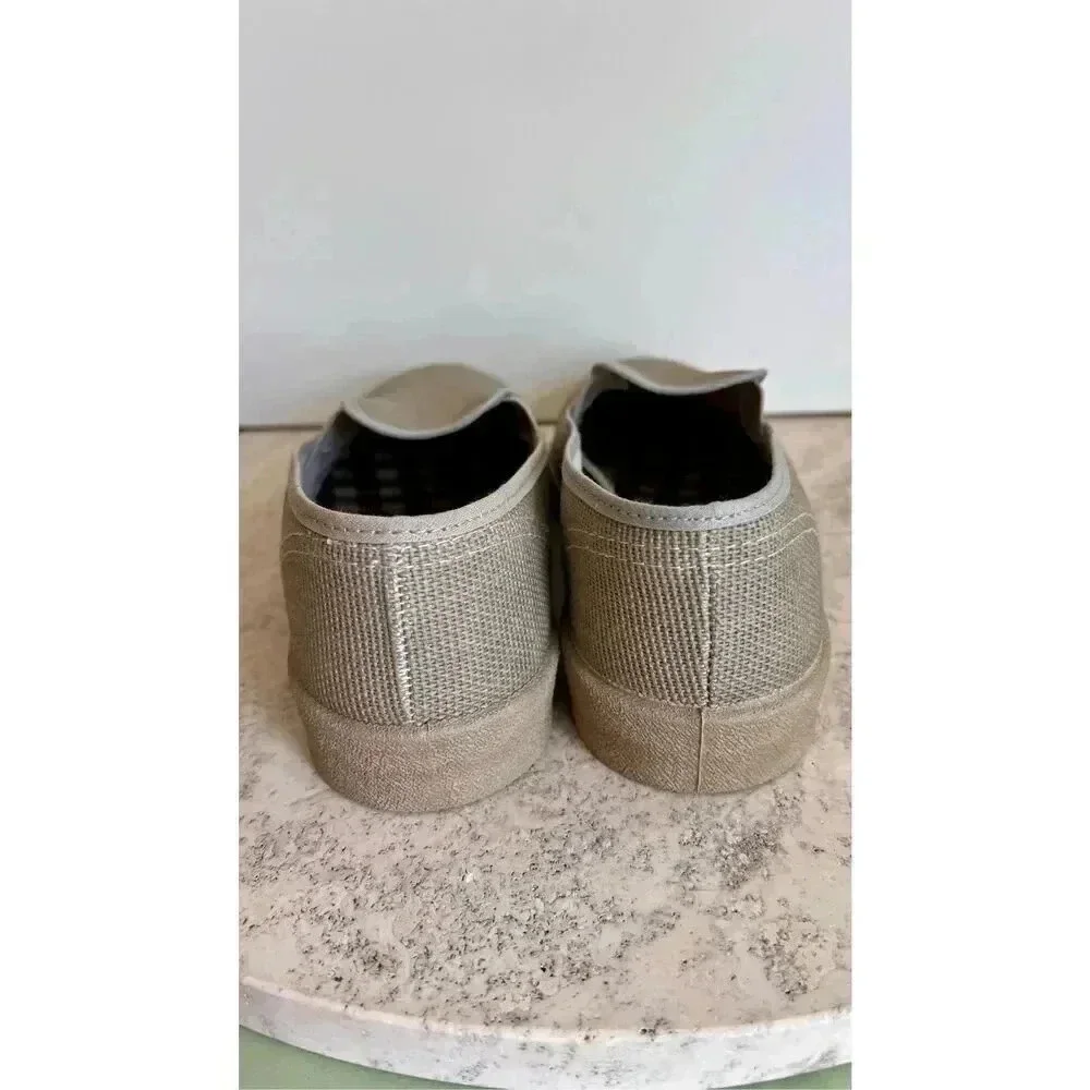 Unbranded‎ Mens Brown Solid Canvas Slip On Loafer Shoes Size 7.5